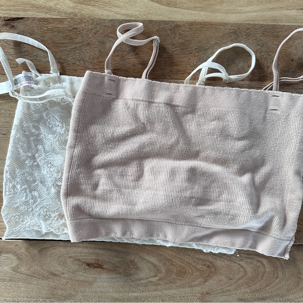 Anthropologie Cream and Tan Bandeaus